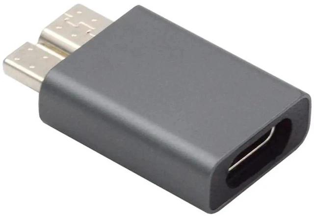 Main image of AJMRTC USBC Female to Micro USB 3.0 Male Adapter, USB3.1 Gen2 10Gbps HighSpeed Data & Power Connector for External SSD, Portable Hard Drive, Laptop and Micro USB 3.0 Storage Devices