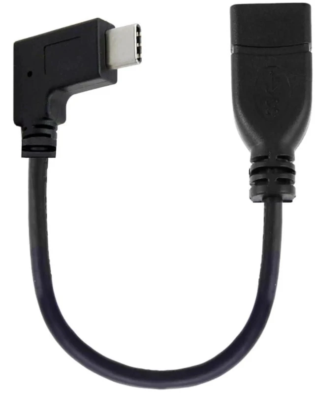Main image of AJMRTC 90 Degree RightAngled USBC Male to USBA Female OTG Cable, USB 3.1 HighSpeed Data Transfer OTG Adapter Cord 20CM for Smartphones, Tablets and USBC Enabled Devices