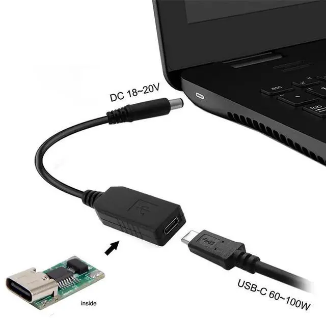 Alt view image 7 of 7 - AJMRTC USBC PD Trigger Emulator Cable, USB 3.1 TypeC to Dual DC 5.52.5mm & 5.52.1mm Power Plug, 20V PD Trigger Charge Cable for PD Power Supply to DCBarrel Laptops Notebook