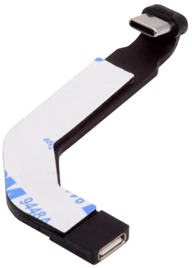 Main image of AJMRTC Angled USBC Male to USBC Female Extension Cable, UltraSlim TypeC Extender Connector Protector, 65W PD Fast Charging & Data Sync Cord for Smartphones, Tablets and USBC Enabled Devices