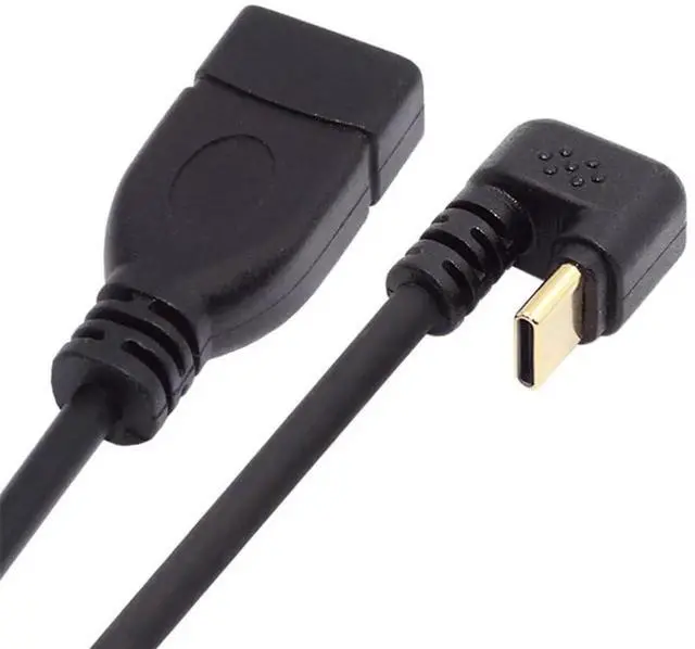 Main image of AJMRTC Opposite UShape Back Angled USBC Male to USB 3.0 A Female OTG Cable 30CM, USB3.1 Gen2 10Gbps Data Transfer Power Cord for Laptops, Smartphones, Tablets USBA Peripherals