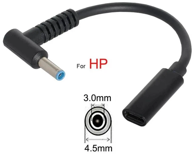 Alt view image 7 of 7 - AJMRTC USBC Female Input to DC 4.5x3.0mm PD Charging Power Cable, PD Trigger Converter Cable Output 1820V for Legacy Laptops, Use USBC PD Charger to Power DCPort Notebook Computers