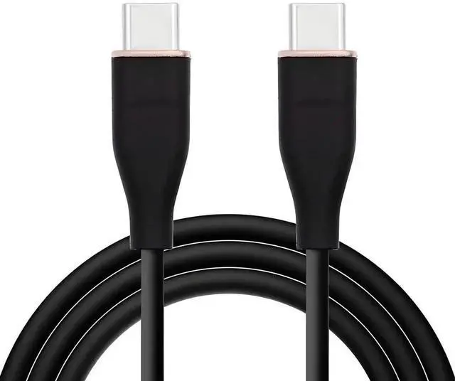 Main image of AJMRTC USBC Male to Male 65W PD Charging Cable 1M Black, UltraSoft HighFlex Hyper Super Flexible Cord, 480Mbps USB2.0 Data Sync Cable for Laptops, Tablets, Smartphones USBC Powered Devices
