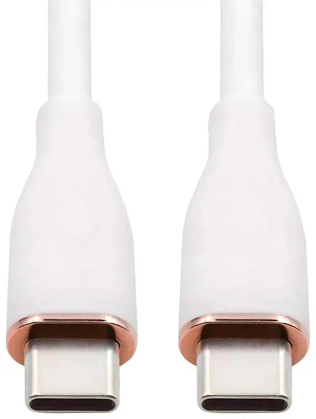 Main image of AJMRTC USBC to USBC Cable 1M White, 65W PD Fast Charging, 480Mbps USB2.0 Data Sync, UltraSoft HighFlex Male to Male TypeC Cord for Phones, Tablets, Laptops, Power Banks USBC Devices
