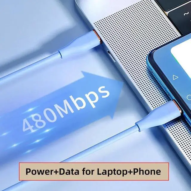 Alt view image 5 of 7 - AJMRTC USBC to USBC Cable 1M White, 65W PD Fast Charging, 480Mbps USB2.0 Data Sync, UltraSoft HighFlex Male to Male TypeC Cord for Phones, Tablets, Laptops, Power Banks USBC Devices