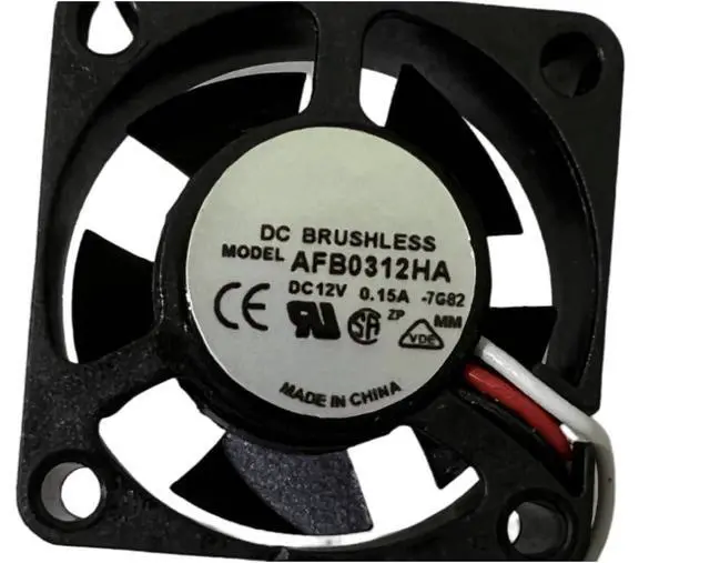 Alt view image 6 of 6 - AFB0312HA DC12V 0.15A 30x30x10mm 3010 3Wire Ball Bearing Cooling Fan, Replacement 30mm Axial Fan for Projector, Mini PC, Industrial Control Equipment Power Supply