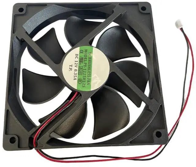 Alt view image 5 of 7 - PY-1225H12S DC Brushless 12V 0.35A 120x120x25mm 12025 2Wire HighAirflow Axial Fan, Replacement 120mm Fan for Ice Maker, Incubator, PC Case, Industrial Cabinet