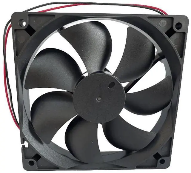 Alt view image 3 of 7 - PY-1225H12S DC Brushless 12V 0.35A 120x120x25mm 12025 2Wire HighAirflow Axial Fan, Replacement 120mm Fan for Ice Maker, Incubator, PC Case, Industrial Cabinet