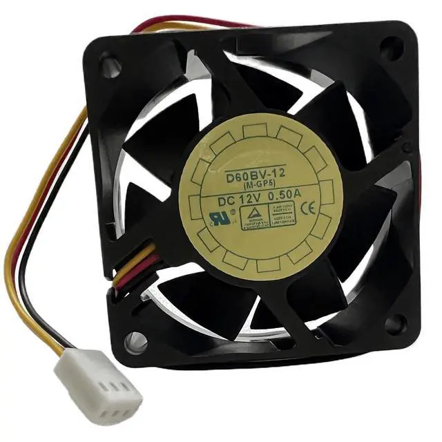 Alt view image 2 of 5 - D60BV-12 DC Brushless 12V 0.50A 60x60x25mm 6025 2Wire HighAirflow Fan, Replacement 60mm Fan for Welding Machine, 3D Printer, Power Supply Industrial Equipment