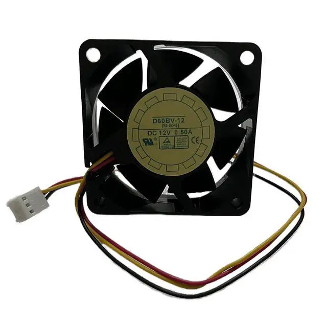 Alt view image 3 of 5 - D60BV-12 DC Brushless 12V 0.50A 60x60x25mm 6025 2Wire HighAirflow Fan, Replacement 60mm Fan for Welding Machine, 3D Printer, Power Supply Industrial Equipment