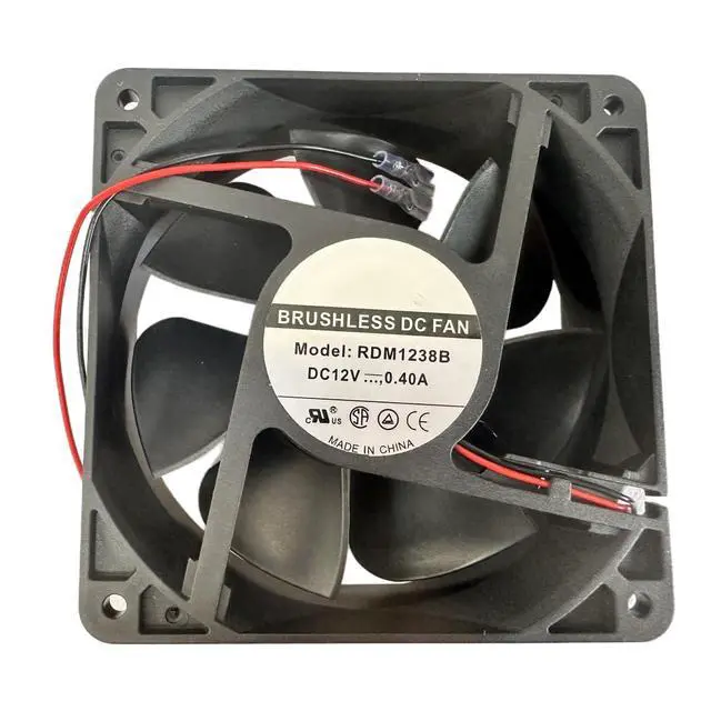 Alt view image 6 of 6 - RDM1238B 12038 DC12V 0.40A 2Pin BallBearing Fan, XFAN Compatible Replacement Cooling Fan for Inverter Energy Storage Industrial Cabinet