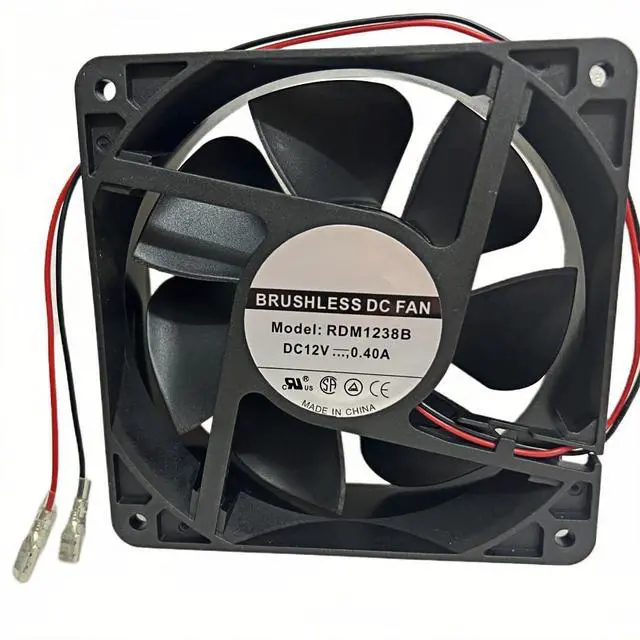 Alt view image 2 of 6 - RDM1238B 12038 DC12V 0.40A 2Pin BallBearing Fan, XFAN Compatible Replacement Cooling Fan for Inverter Energy Storage Industrial Cabinet