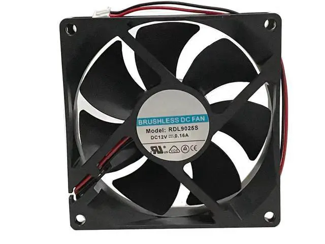 Alt view image 3 of 6 - RDL9025S DC Brushless 12V 0.16A 90x90x25mm 9025 2Wire HydraulicBearing Silent Fan, Replacement 90mm Fan for Wine Cooler, Refrigerator, PC Case Power Supply