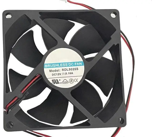Main image of RDL9025S DC Brushless 12V 0.16A 90x90x25mm 9025 2Wire HydraulicBearing Silent Fan, Replacement 90mm Fan for Wine Cooler, Refrigerator, PC Case Power Supply