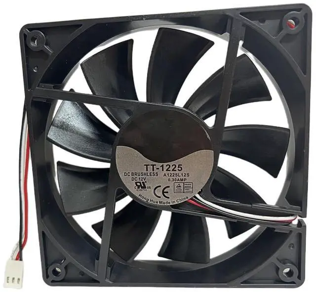 Main image of TT1225 A1225L12S DC Brushless 12V 0.30A 120x120x25mm 12025 3Wire FG Silent Fan, Thermaltake Compatible Replacement Fan for PC Case, Power Supply, DIY Industrial Equipment