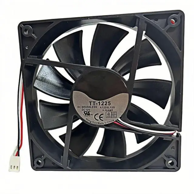 Alt view image 3 of 5 - TT1225 A1225L12S DC Brushless 12V 0.30A 120x120x25mm 12025 3Wire FG Silent Fan, Thermaltake Compatible Replacement Fan for PC Case, Power Supply, DIY Industrial Equipment