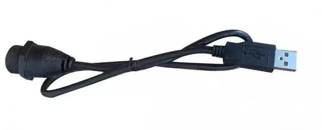 Alt view image 2 of 3 - USBA Male to Panel Mount USBA Female Feedthrough Cable 1M (3.3ft), 742000 USB Adapter Cord for HAAS CNC Machine Tool Pendant Controller, Industrial Cabinet Panel Installation Cord