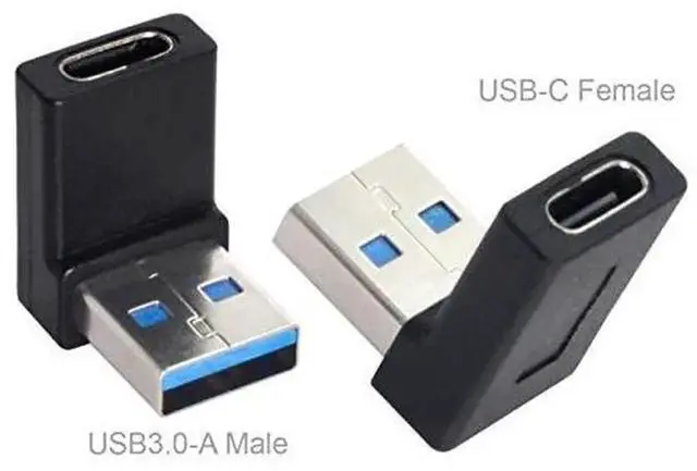 Alt view image 2 of 4 - AJMRTC 90 Degree Down Angled USBC Female to USBA Male Adapter, USB 3.0 TypeC Converter, Data Sync & Charging Connector for Laptop, Desktop, Phone and USBC Peripherals