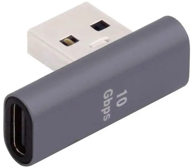 Alt view image 5 of 7 - AJMRTC 90 Degree Left Angled LowProfile USBC Female to USBA Male Adapter, USB 3.0 TypeC Converter, Data Sync & Charging Connector for Laptop, Desktop, Phone and USBC Peripherals