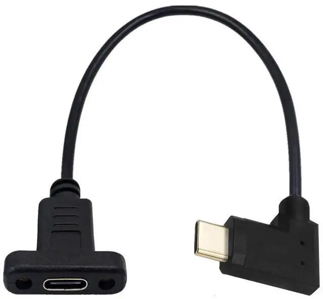 Alt view image 3 of 7 - AJMRTC 90Degree Left & Right Angled USBC Male to Female Extension Cable, USB3.1 Gen2 10Gbps HighSpeed Data Extender Cord, 30CM for Laptops, Phones, Docking Stations and USBC Peripherals