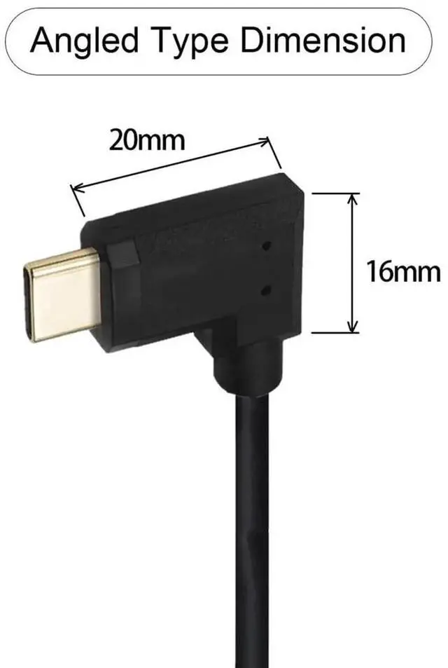 Alt view image 4 of 7 - AJMRTC 90Degree Left & Right Angled USBC Male to Female Extension Cable, USB3.1 Gen2 10Gbps HighSpeed Data Extender Cord, 30CM for Laptops, Phones, Docking Stations and USBC Peripherals