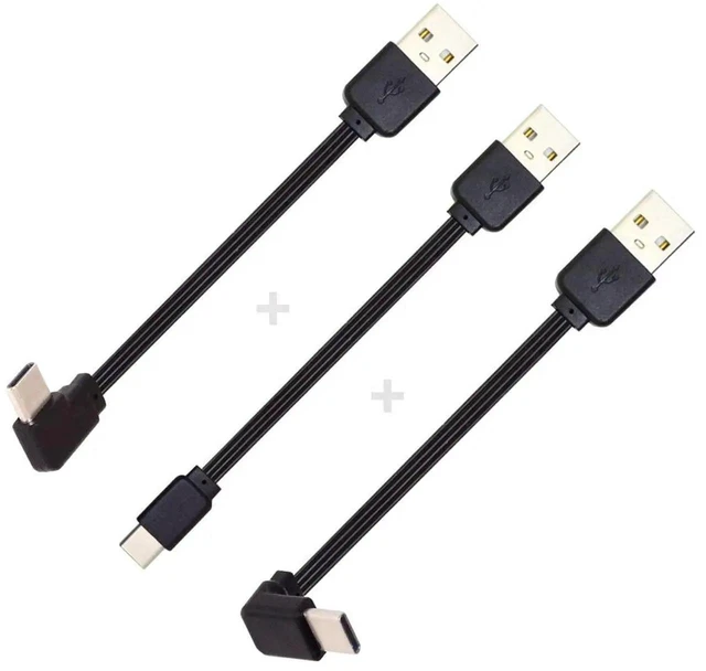 Alt view image 4 of 7 - AJMRTC 3Pcs/Lot USB 2.0 90Degree Angled TypeA Male to USBC Male Flat Slim FPC Ribbon Cables, 480Mbps Data Sync Charging Cord, 13CM for FPV Drones, External Disk, Smartphones & Compact Device Wiring