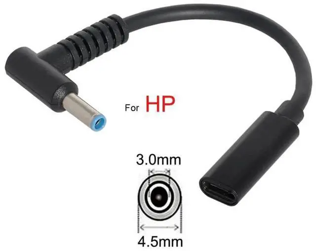 Alt view image 7 of 7 - AJMRTC USBC Female to DC 4.5x3.0mm PD Trigger Charging Cable, 1820V Barrel Power Cord, Convert USBC PD Charger for DC Barrel Jack Laptops, Replacement Laptop DC Power Supply Converter Cable