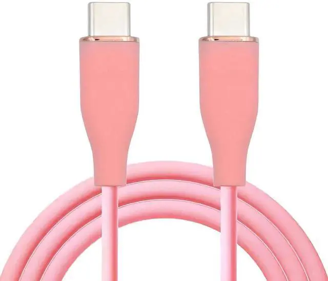 Main image of AJMRTC 65W USBC Male to Male Cable 1M Pink, Ultra Soft High Flex HyperSuper Flexible Cord, 480Mbps Data Transfer Fast Charging Cable for Laptops, Smartphones, Tablets and USBC PD Charging Devices