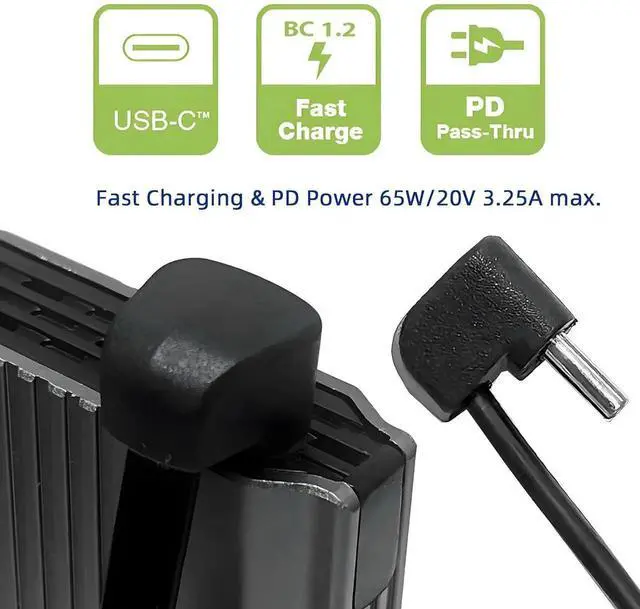 Alt view image 7 of 7 - AJMRTC UltraSlim Flat USBC Male to Female Extension Cable, Opposite UShape Back Angled USB 2.0 65W Fast Charging Data Sync Cord for Laptop, Tablet, Smartphone, Switch, USBC Enabled Devices