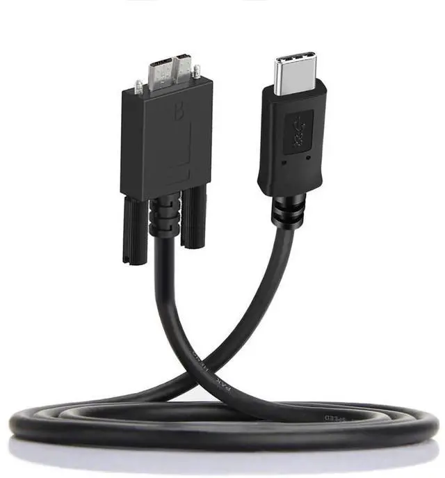 Main image of AJMRTC USBC Host Male to MicroUSB3.0 Male Straight Cable with Dual ScrewLock Mount, 5Gbps SuperSpeed Data Cord for Industrial MachineVision Camera, External Storage, Industrial USB3.0 MicroB Devi