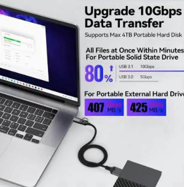 Alt view image 2 of 4 - AJMRTC 9.8FT USB 3.0 Micro B Cable, Braided USBA to Micro USB 3.0 Male Data Sync Power Cord for External Hard Drive, Camera, Nikon Canon Pentax DSLR Cameras Storage Device
