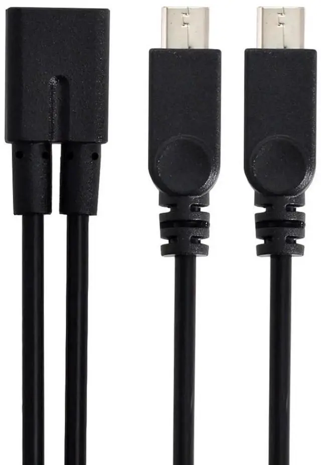 Alt view image 2 of 7 - AJMRTC Micro USB Female to Dual 2 Micro USB Male Y Splitter Charging Extension Cable, Black 1to2 Power Cord Compatible with Galaxy S5 i9600 S4 I9500 Note2 N7100 S3 I9300 S2 9100 Old MicroUSB Androi