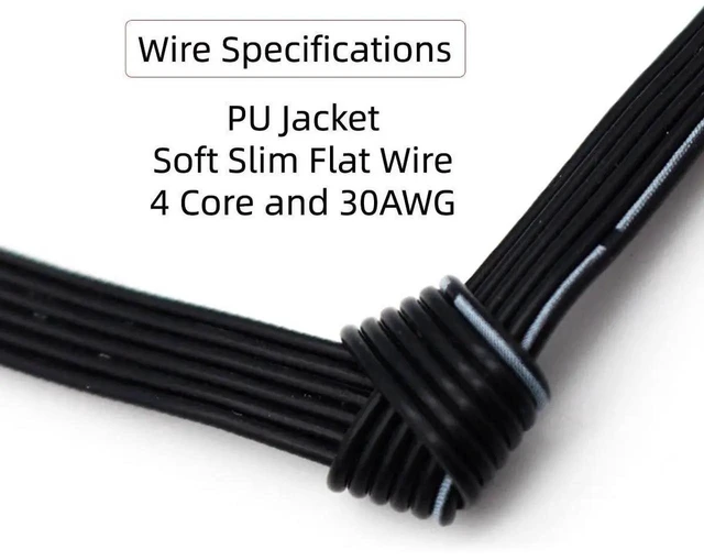 Alt view image 3 of 7 - AJMRTC 13cm Flat Slim FPC USB 2.0 Cable, TypeA Male to Male & Male to Female Flexible Ribbon Data Cord 480Mbps for FPV Drones, External Disk, Mobile Phones and Compact USBA Devices