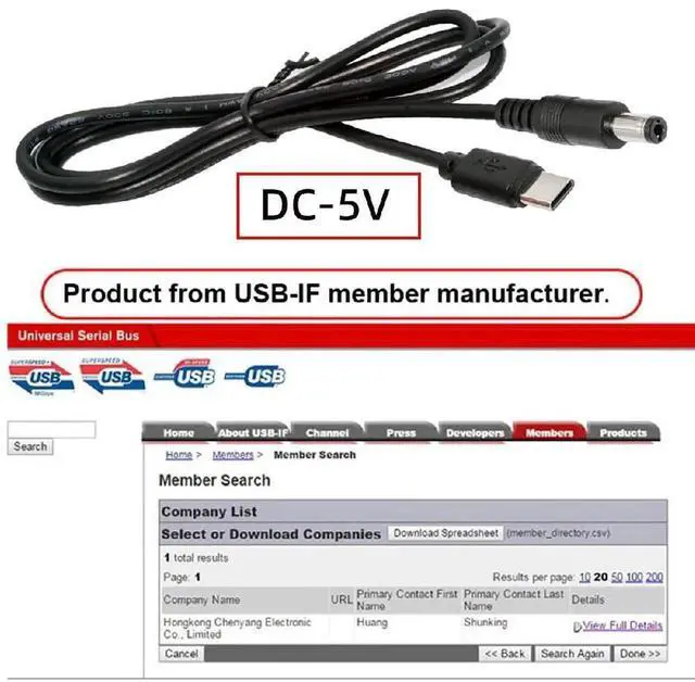 Alt view image 3 of 7 - AJMRTC USBC to DC 5.5*2.5mm Power Cable 100cm, Builtin 5.1K Resistor TypeC Input 5V DC Output Charging Cord for DC5V Desk Lamps, Mini Fans, Surveillance Cameras and 5V DC Powered Devices