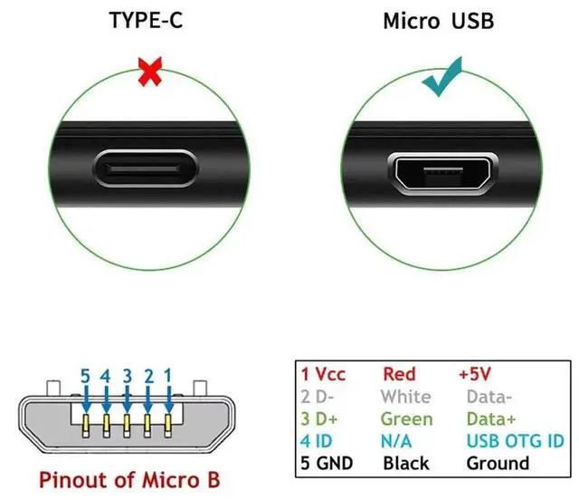 Alt view image 5 of 7 - AJMRTC 15cm LeftRight Angled 90 Degree Micro USB 5Pin Cable, USB 2.0 Data Sync Charging Cord with Reinforced Sleeve for MicroUSB Android Tablets, Smartphones and Legacy MicroUSB Powered Devices