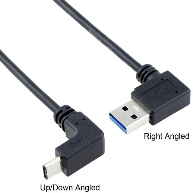 Alt view image 6 of 7 - AJMRTC 100cm USB 3.1 Gen2 Cable, UpDown Angled USBC Male to 90 Degree RightAngled USBA Male HighSpeed Data Sync Charging Cord for Android Tablets, Smartphones and USBA Host Devices