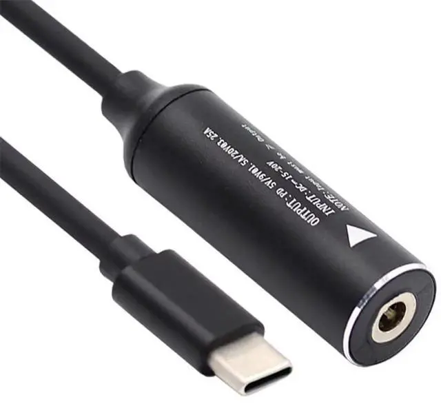 Main image of AJMRTC 4.0x1.7mm DC Jack Input to USBC TypeC Power Plug Charging Cable, PD Trigger Cord Support 9V 15V 20V 65W Output for Laptop, Smartphone, USBC Powered Devices DC Power Conversion