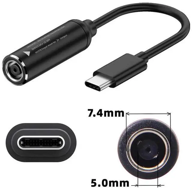 Alt view image 7 of 7 - AJMRTC 7.4x5.0mm DC Jack Input to USBC TypeC Power Plug Charging Cable, Builtin PD Trigger Supports 9V 15V 20V Max 65W Output for USBC Laptops, Smartphones and PDEnabled Portable Devices