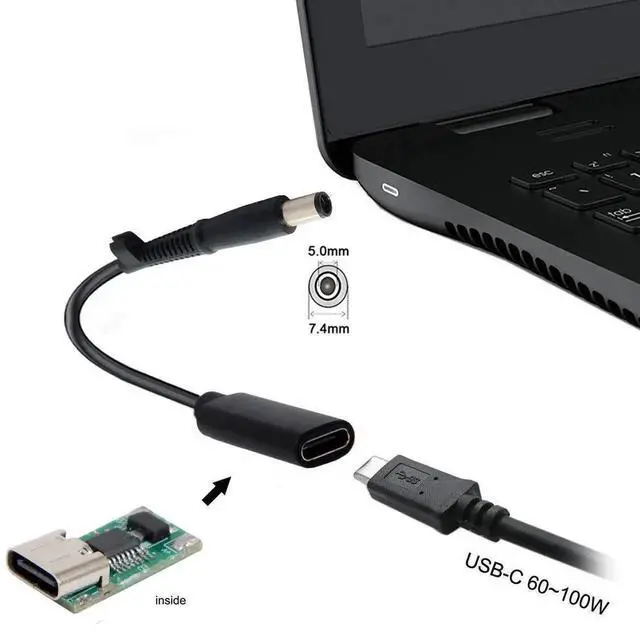 Alt view image 5 of 7 - AJMRTC USBC Female Input to DC 7.4x5.0mm PD Trigger Charging Cable, 1820V DC Output Power Converter Cord for HP Laptops, Use USBC PD Charger to Power 7.4*5.0mm Barrel Jack Notebook Computers