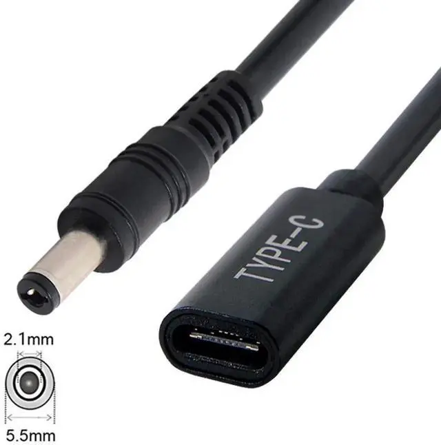 Alt view image 6 of 7 - AJMRTC USBC Female Input to DC 5.5x2.1mm PD Trigger Charging Cable, 1820V DC Output Power Converter Cord for Laptops with 5.5*2.1mm Barrel Jack, Use USBC PD Charger to Power DCPort Notebook Comput