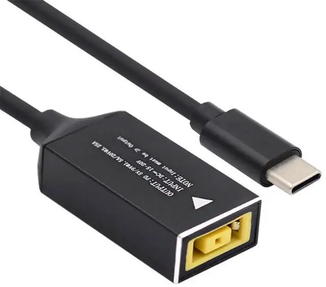 Main image of AJMRTC Rectangle 11.0*4.5mm DC Jack Input to USBC TypeC Power Plug Charging Cable, Builtin PD Trigger Supports 9V 15V 20V Max 65W Output for PDCompliant USBC Laptops, Smartphones and Portable Dev