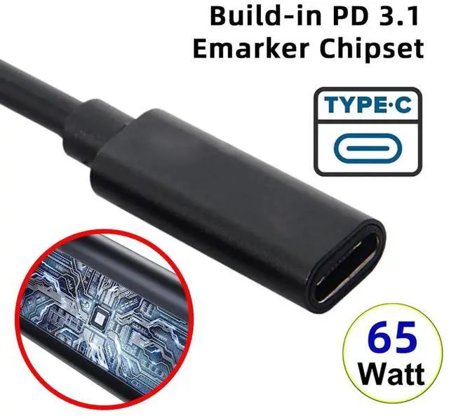 Alt view image 3 of 7 - AJMRTC USBC TypeC Female Input to DC 5.5x2.5mm PD Charging Power Cable, 1820V DC Output Converter Cord for Compatible Laptops Power Supply