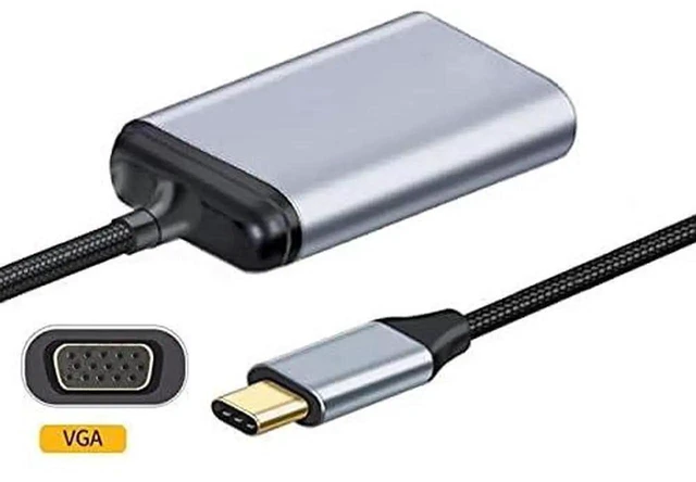 Alt view image 5 of 6 - AJMRTC USBC TypeC to VGA Cable, 1080P 60Hz Video Monitor Adapter Cord, PlugandPlay Converter for Laptops Tablets and Smartphones