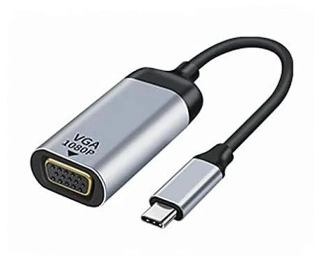 Alt view image 2 of 6 - AJMRTC USBC TypeC to VGA Cable, 1080P 60Hz Video Monitor Adapter Cord, PlugandPlay Converter for Laptops Tablets and Smartphones