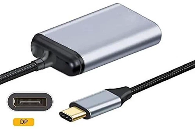Alt view image 5 of 6 - AJMRTC USBC TypeC to DisplayPort DP Cable, 4K 2K 60Hz Video Monitor Adapter Cord, PlugandPlay Converter for Laptops Tablets and Smartphones