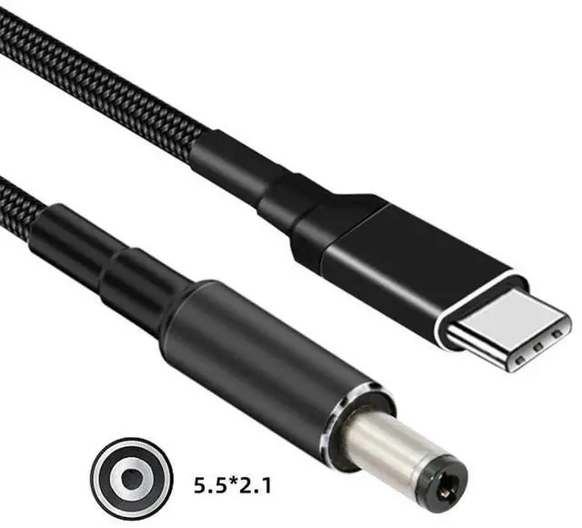 Alt view image 7 of 7 - AJMRTC USBC PD Trigger Cable 100W Input 20V to DC 5.5x2.1mm Barrel Jack 65W Output, QC PD TypeC Power Charging Cord for Lenovo HP Dell Acer Asus Laptops, Router, Monitor