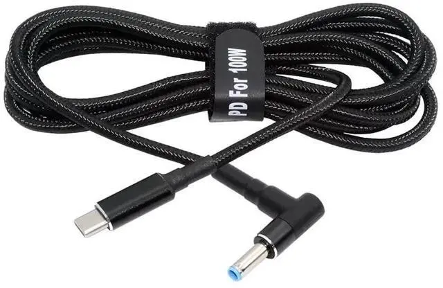 Main image of AJMRTC USBC PD Trigger Cable 100W Input 20V to DC 4.5×3.0mm Barrel Jack 65W Output, QC PD TypeC Power Charging Cord for HP Laptops and DCPowered Devices