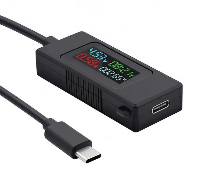 Main image of AJMRTC USBC Digital Multimeter Tester, 430V 06.5A Voltage Current Power Capacity Working Time Detector for USBC Cables, Chargers and Power Banks