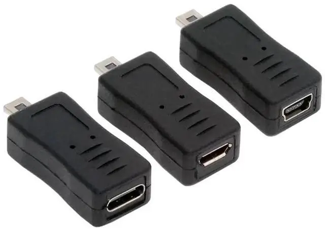 Main image of AJMRTC 3Pack USBC / MicroUSB / MiniUSB Female to Camera Mini 8Pin Adapter, Data & Power Connector for Nikon Coolpix UCE6 UCE16 UCE17 Sony DSCW Panasonic DMCS Casio EXZ Cameras