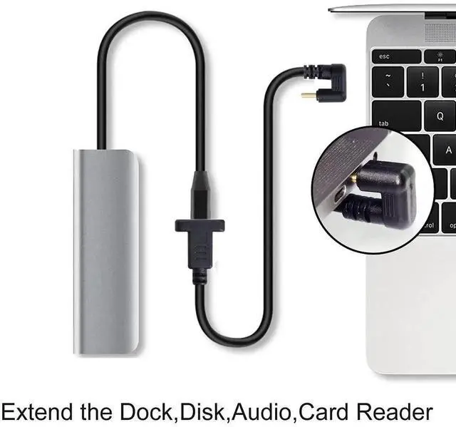 Alt view image 3 of 7 - AJMRTC 360Degree UShape Back Angled USBC Extension Cable, USB 3.1 Gen2 TypeC Male to Female 30CM Cord, 10Gbps Data Sync 100W PD Fast Charging for Laptops, Tablets, USBC Docks, External SSDs and S